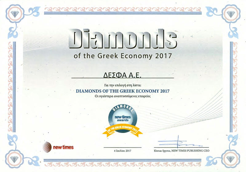 Diamonds of the Greek Economy 2017 - DESFA